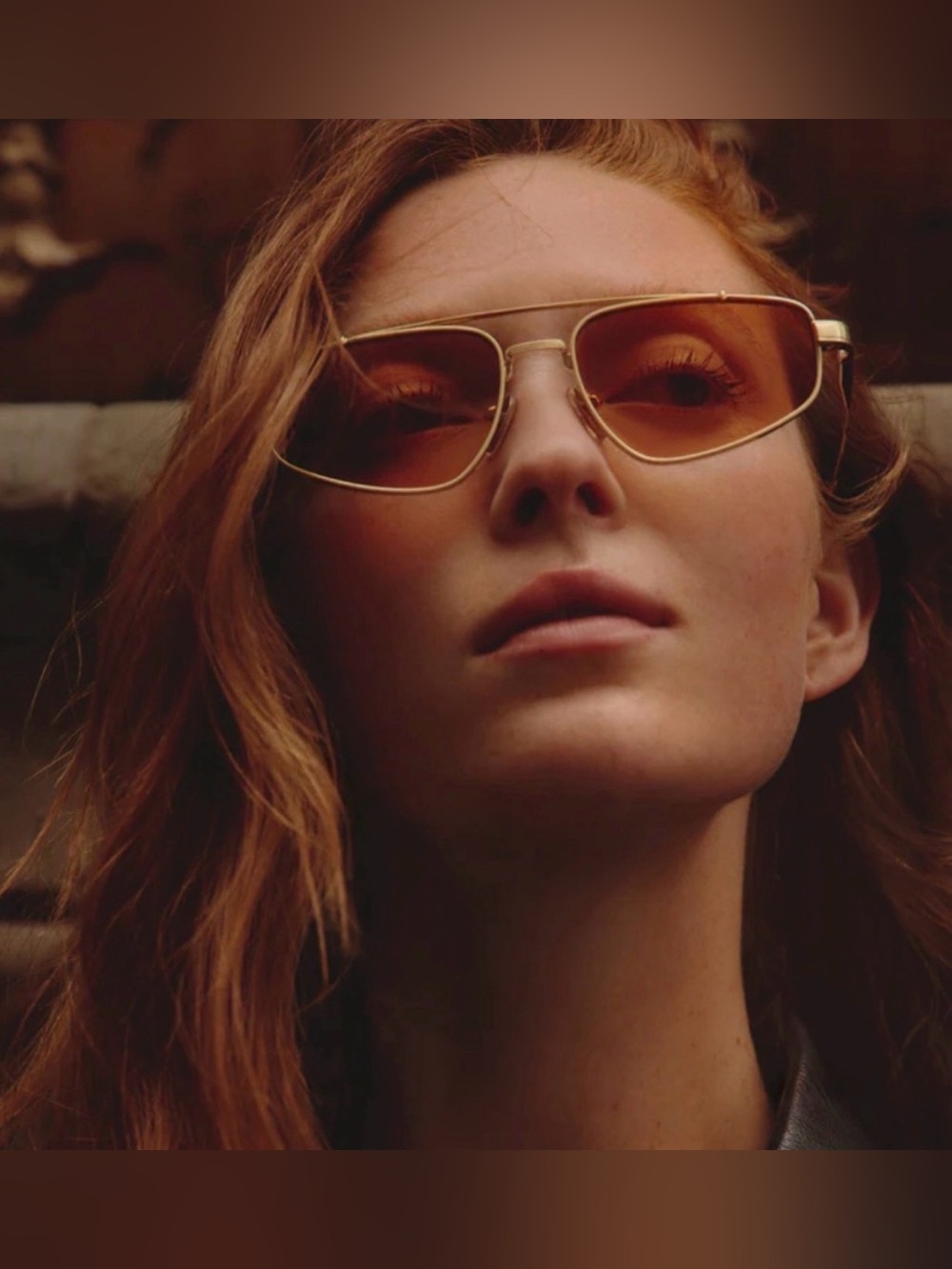 Quay Australia Gold Frame Sunglasses with Amber Lenses